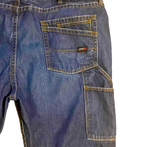 ARIAT FR Cat 2 Men’s Sz 50 x 30 Dark Denim Carpenter Low Rise M4 Bootcut Jeans - Picture 6 of 8